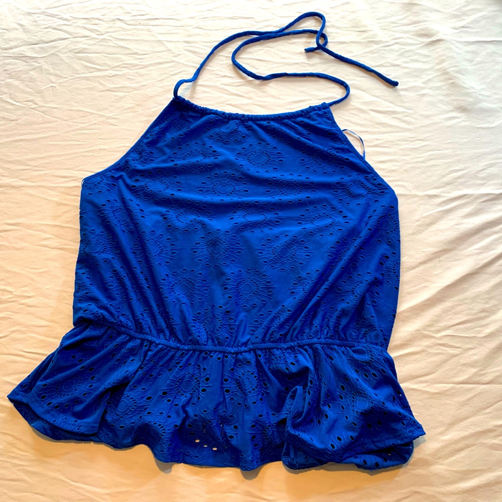 1x sapphire blue lace halter top